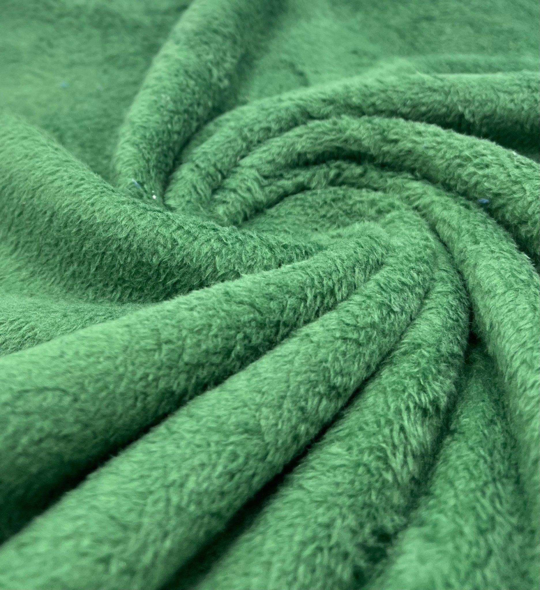Bottle Green Super Soft Plain Cuddle Fleece Fabric Blanket Loungewear - T9 Fabrics